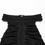 Gothic pleated halter neck top