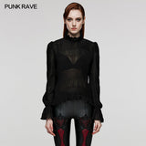 Goth chiffon delicate lace Shirt