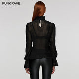 Goth chiffon delicate lace Shirt