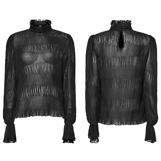 Goth chiffon delicate lace Shirt