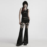 Punk V-neck cross loop vest