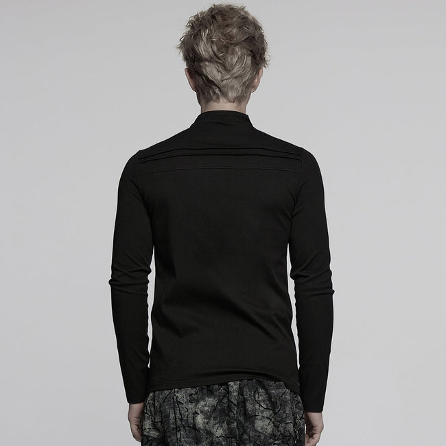 Punk Dark Denim Fitted T-shirt