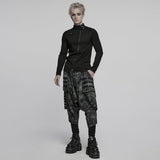 Punk Dark Denim Fitted T-shirt