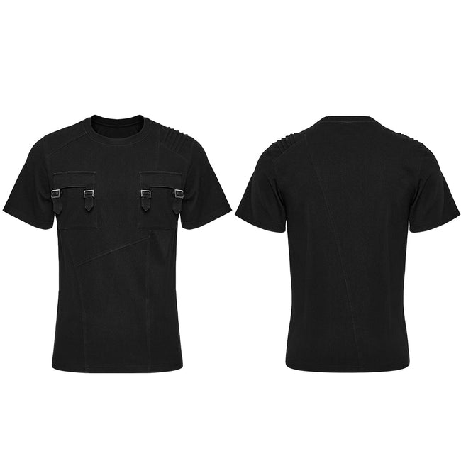 Dark Denim Knitted Punk T-shirt