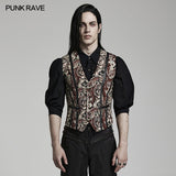 Goth skull pattern waistcoat