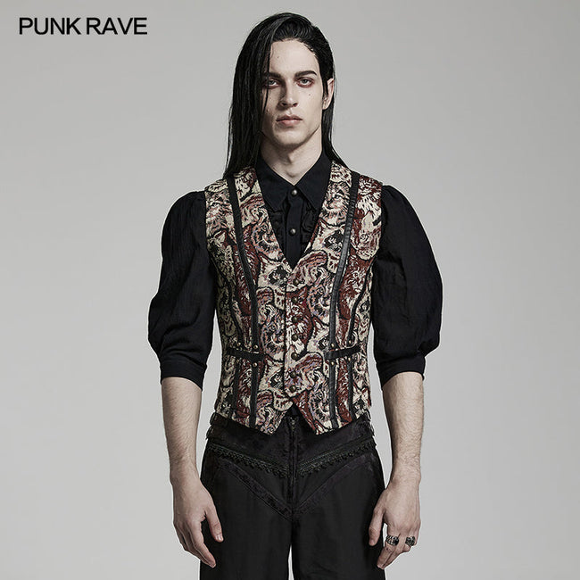 Goth skull pattern waistcoat