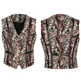 Goth skull pattern waistcoat