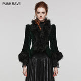 GOTH embossed velvet short jacket