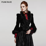 GOTH embossed velvet short jacket