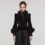 GOTH embossed velvet short jacket