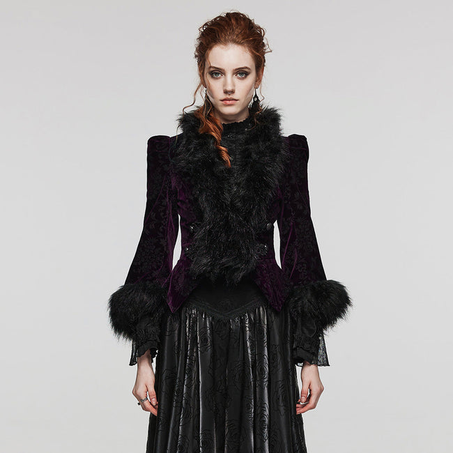 GOTH embossed velvet short jacket