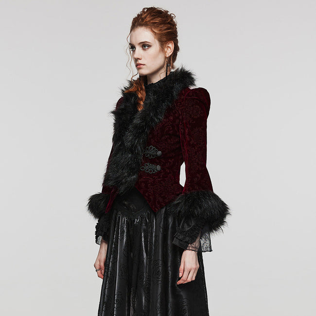 GOTH embossed velvet short jacket