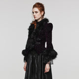 GOTH embossed velvet short jacket
