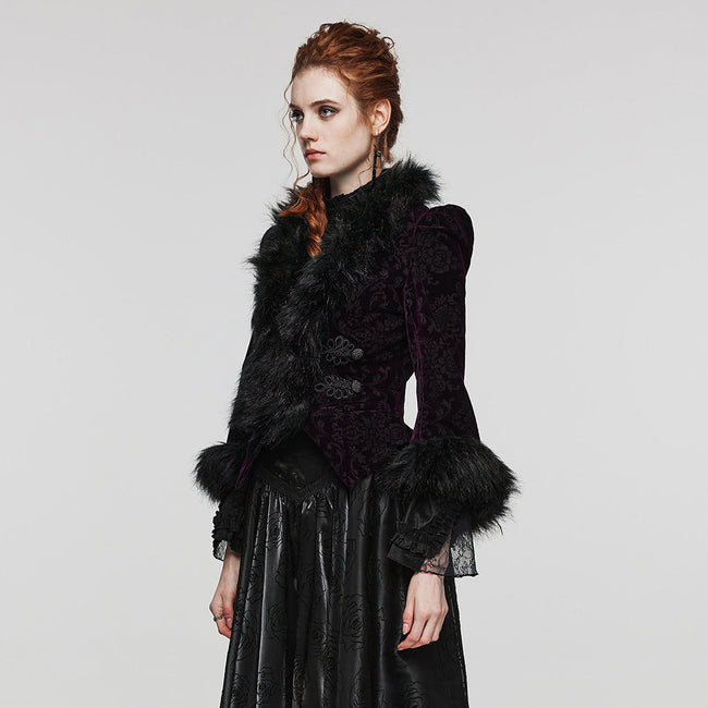 GOTH embossed velvet short jacket
