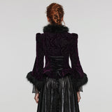 GOTH embossed velvet short jacket