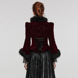 GOTH embossed velvet short jacket
