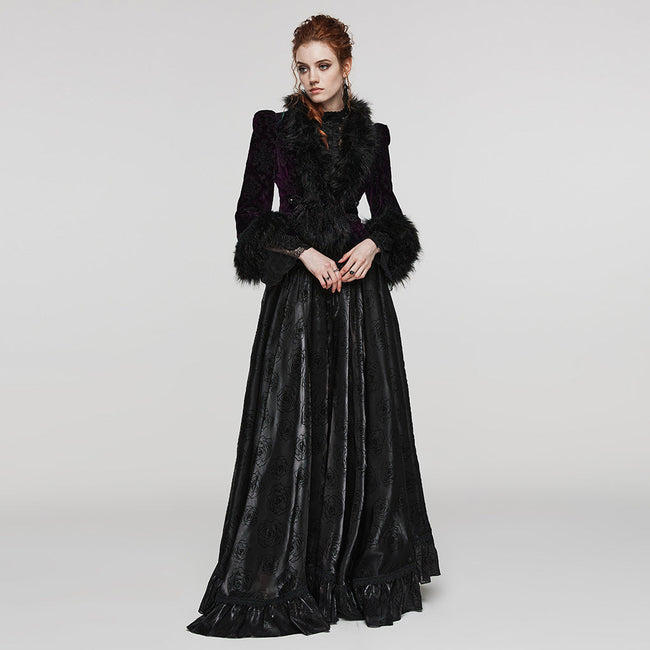 GOTH embossed velvet short jacket