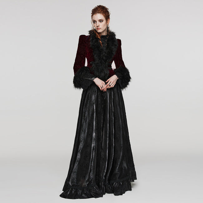 GOTH embossed velvet short jacket
