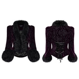 GOTH embossed velvet short jacket