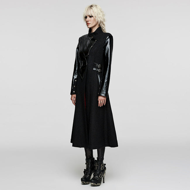 Gothic woolen fabric thick coat