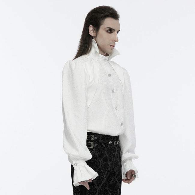 Goth stand collar palace gorgeous shirt