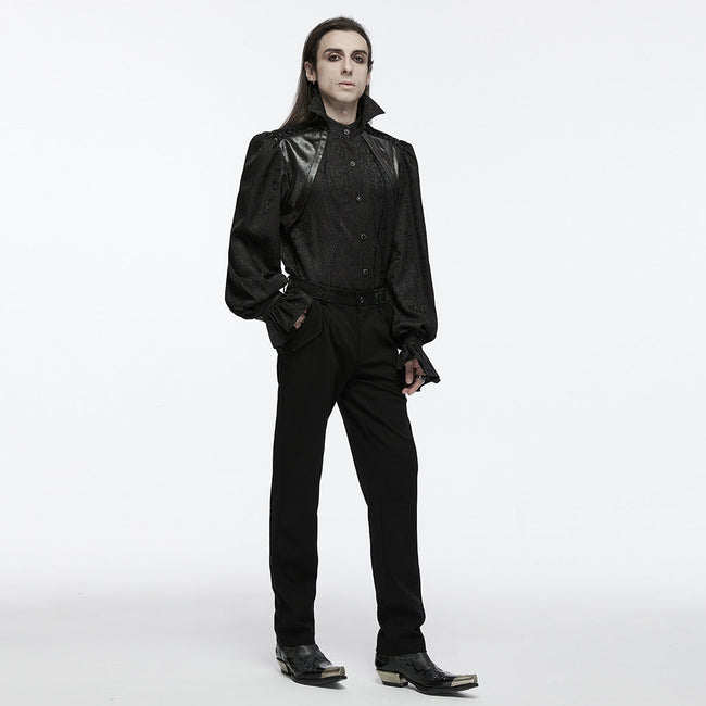 Goth stand collar palace gorgeous shirt