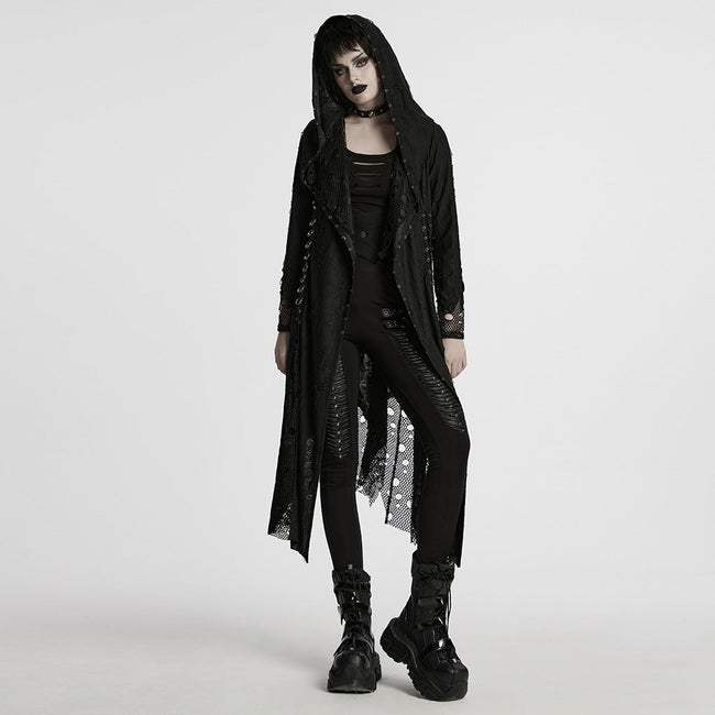 Gothic Decadent Asymmetric Knitted Coat