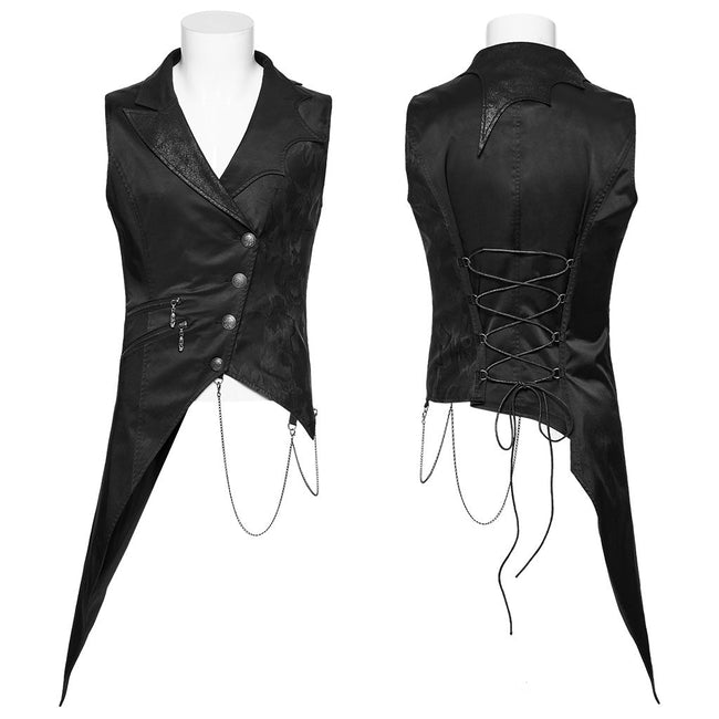Dark Night Goth Asymmetric vest