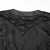 Goth asymmetric lapel kimono