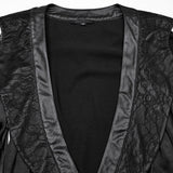 Goth asymmetric lapel kimono