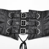 Goth asymmetric lapel kimono