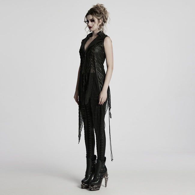 Goth Dark Alien Asymmetric Vest