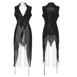 Goth Dark Alien Asymmetric Vest
