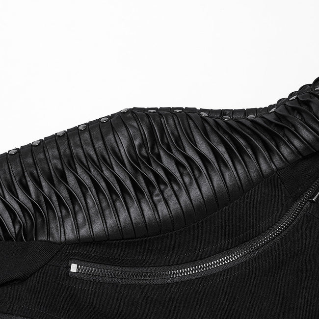 Punk ultra short motorcycle jacket