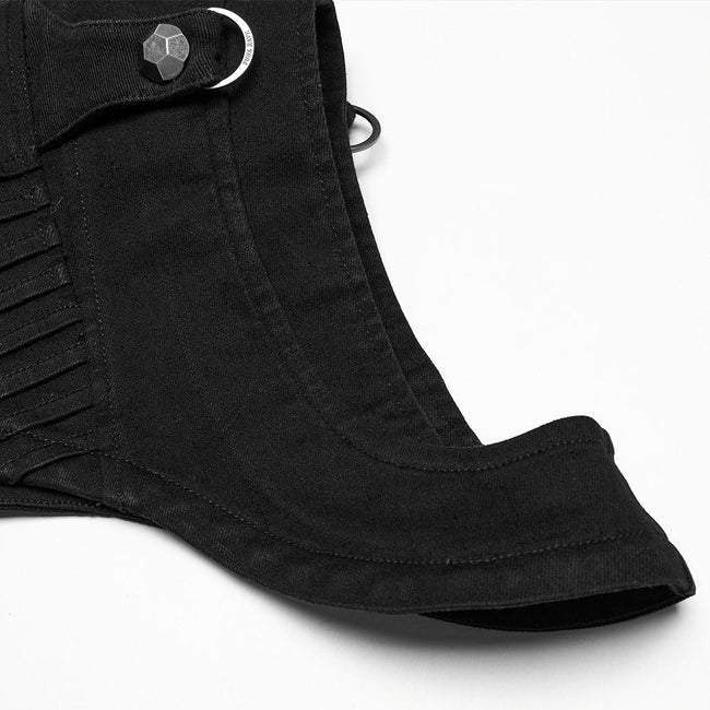 Punk denim ultra short vest