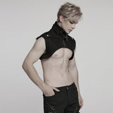 Punk denim ultra short vest