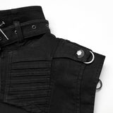 Punk denim ultra short vest