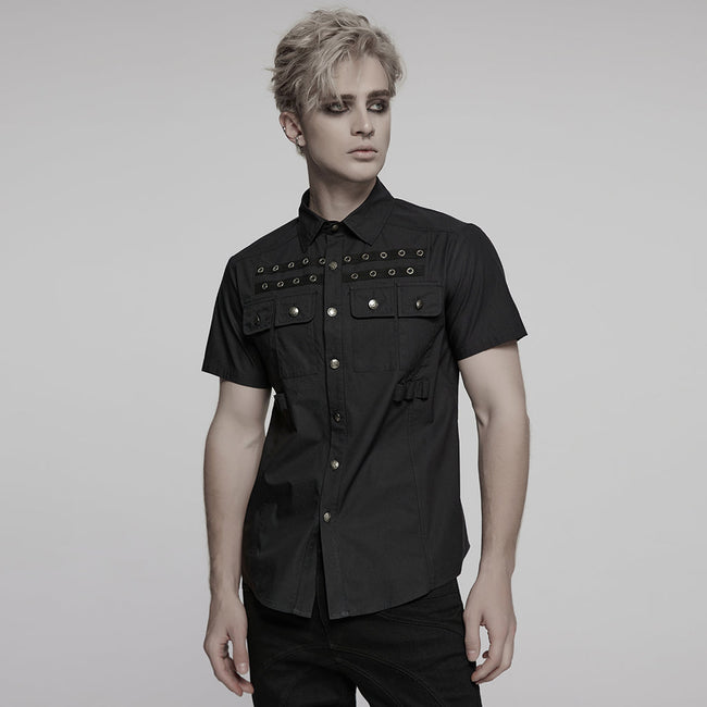 Punk neat short sleeved shirt