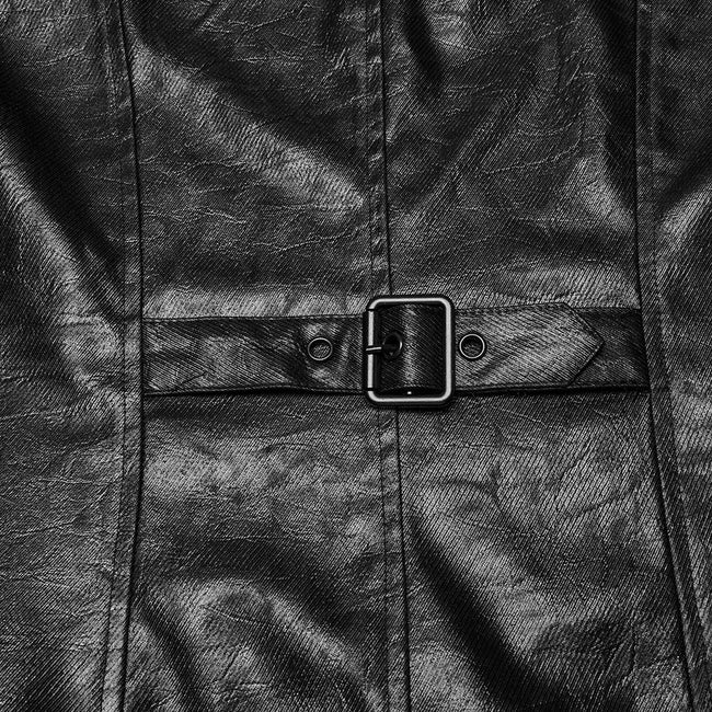 Detachable punk leather  jacket