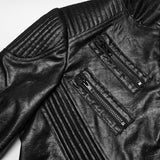 Detachable punk leather  jacket