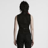 Punk skeleton silhouette vest