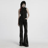 Punk skeleton silhouette vest