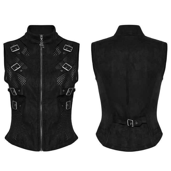 Punk skeleton silhouette vest