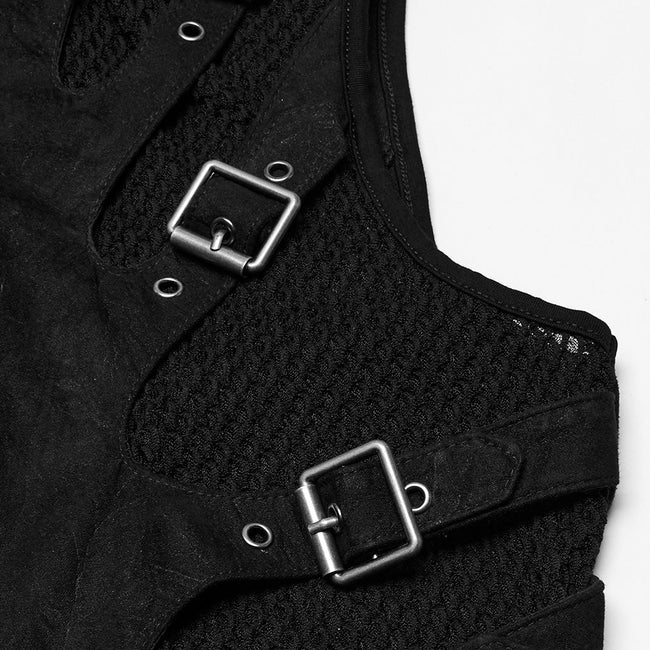 Punk skeleton silhouette vest