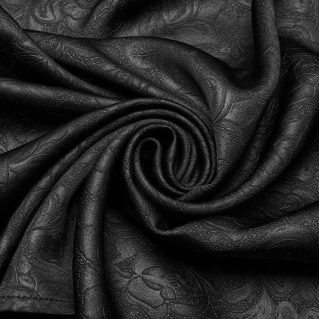 Goth stand up collar dark rose shirt