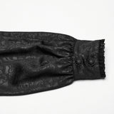 Goth stand up collar dark rose shirt