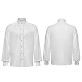 Goth glossy chiffon gemstone shirt