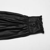 Goth glossy chiffon gemstone shirt