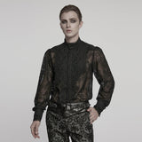 Goth Romantic Chiffon Men's Shirt