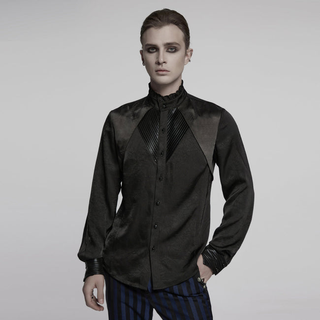 Goth mystery pleated shirt